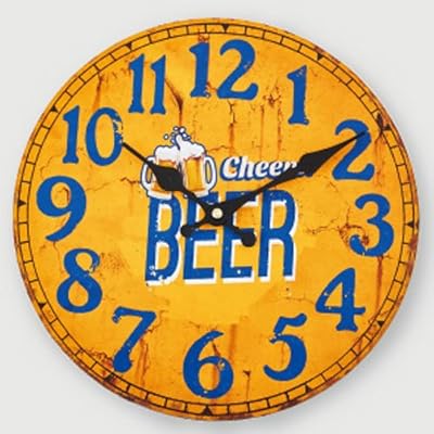 en fance 主题时钟 "town series" 28cm挂钟 橙色 30×30×4 ef-cl03